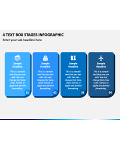 4 Text Box Stages Infographic PPT Slide 1