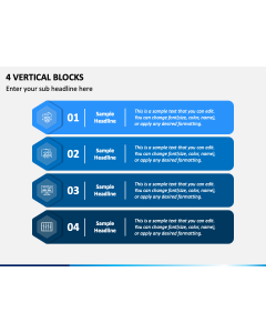 4 Vertical Blocks PPT Slide 1