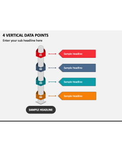 4 Vertical Data Points PPT Slide 1