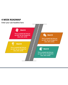 4 Week Roadmap PPT Slide 1