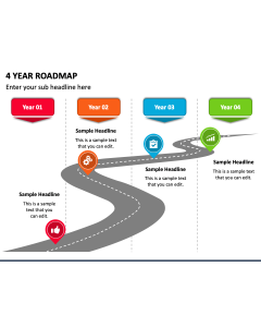 4 Year Roadmap PPT Slide 1