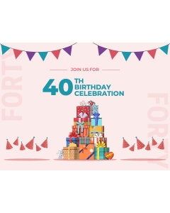 40th Birthday Presentation Template PPT Slide 1