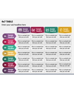 4x7 Table PPT Slide 1