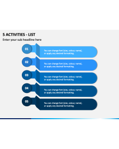5 Activities List PPT Slide 1