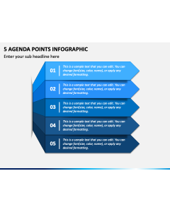 5 Agenda Points Infographic PPT Slide 1