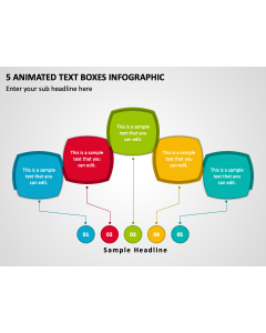 5 Animated Text Boxes Infographic PPT Thumbnail