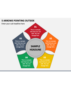 5 Arrows Pointing Outside PPT Slide 1