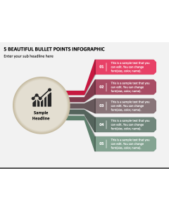 5 Beautiful Bullet Points Infographic PPT Slide 1