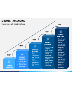 5 Boxes Ascending PPT Slide 1
