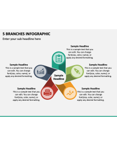 5 Branches Infographic PPT Slide 1