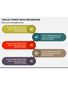 5 Bullet Points with Explanation PPT Slide 1