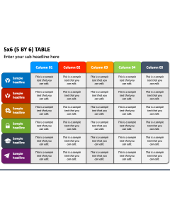 5 by 6 Table PPT Slide 1