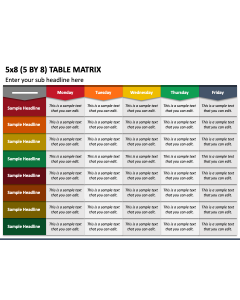 5 by 8 Table Matrix PPT Slide 1