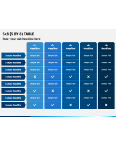 5 by 8 Table PPT Slide 1