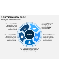 5 Chevron Arrow Circle PPT Slide 1