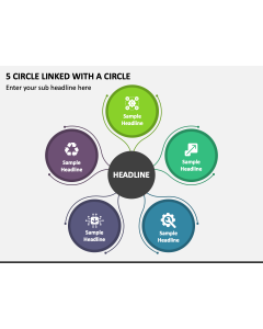 5 Circle Linked with A Circle PPT Slide 1