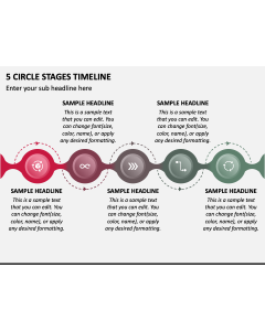 5 Circle Stages Timeline PPT Slide 1