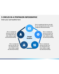 5 Circles in a Pentagon Infographic PPT Slide 1
