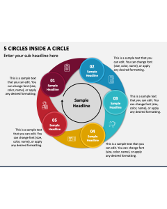 5 Circles Inside a Circle PPT Slide 1