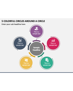 5 Colorful Circles around a Circle PPT Slide 1