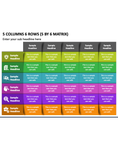 5 Columns 6 Rows PPT Slide 1