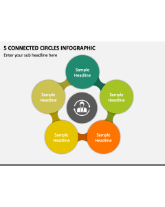 5 Connected Circles Infographic PPT Slide 1