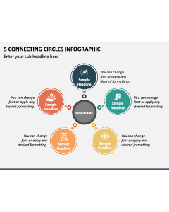 5 Connecting Circles Infographic PPT Slide 1