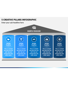 5 Creative Pillars Infographic PPT Slide 1