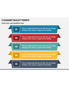 5 Elegant Bullet Points PPT Slide 1