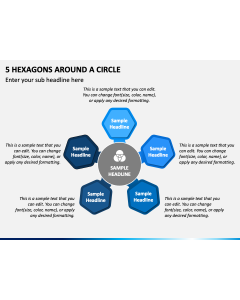 5 Hexagons Around A Circle PPT Slide 1