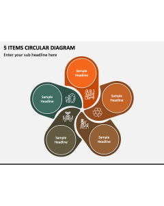 5 Items Circular Diagram PPT Slide 1