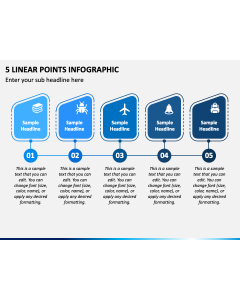 5 Linear Points Infographic PPT Slide 1