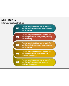 5 List Points PPT Slide 1