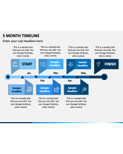 5 Month Timeline PPT Slide 1