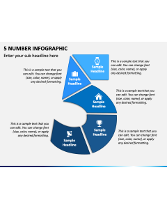 5 Number Infographic PPT Slide 1