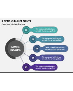 5 Options Bullet Points PPT Slide 1