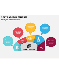 5 Options Circle Callouts PPT Slide 2