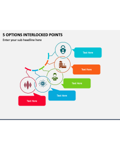 5 Options Interlocked Points PPT Slide 2