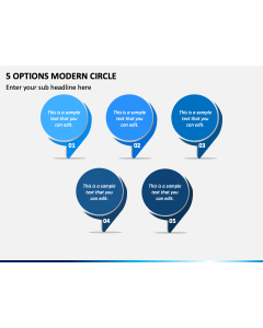 5 Options Modern Circle PPT Slide 1