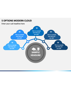 5 Options Modern Cloud PPT Slide 1