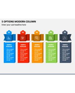 5 Options Modern Column PPT Slide 2