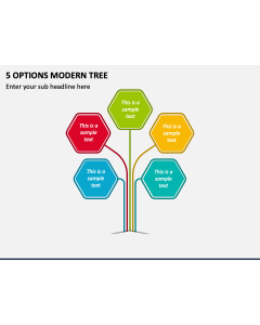 5 Options Modern Tree PPT Slide 2