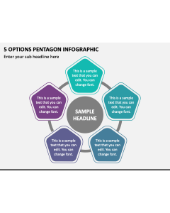 5 Options Pentagon Infographic PPT Slide 1
