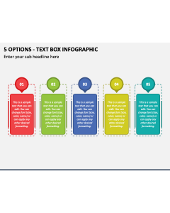 5 Options - Text Box Infographic PPT Slide 2