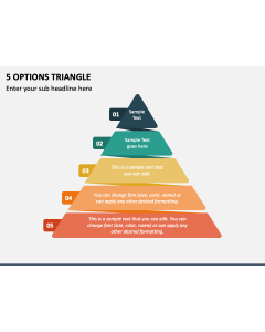 5 Options Triangle PPT Slide 2