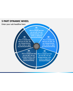 5 Part Dynamic Wheel PPT Slide 1