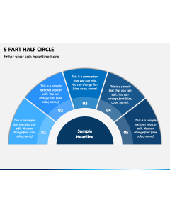 5 Part Half Circle PPT Slide 1