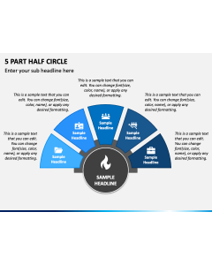 5 Part Half Circle PPT Slide 1