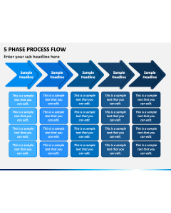 5 Phase Process Flow PPT Slide 1