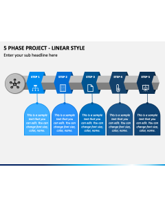 5 Phase Project - Linear Style PPT Slide 1